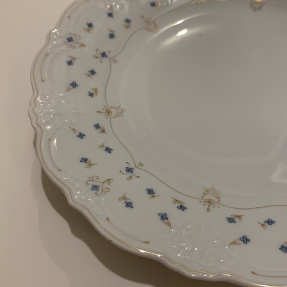 Tirschenreuth “Fleur De Lis” Baronesse blue, salad plate 8 3/8”. Made in Germany - Picture 3 of 3
